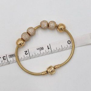 Pandora Jewelry - Pandora 14K bracelet with crystal charms Pandora Jewelry - Pandora 14K bracelet with crystal charms